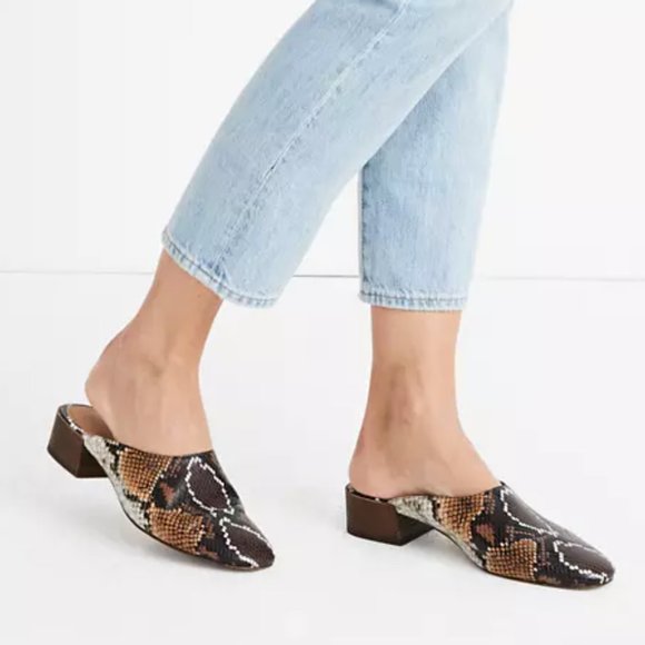 Madewell Shoes - Madewell Alicia Mule in Snake Embossed Leather